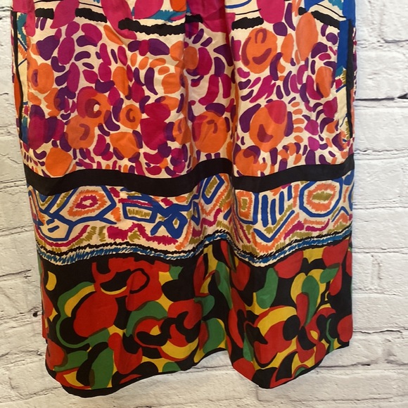 Anthropologie Moulinette Soeurs Orange Yellow 100% Silk Dress Size 2 - Picture 6 of 13